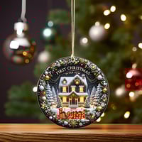 Image 1 of Personalized 'First Christmas in Our New Home' Ornament: Realtor Gift