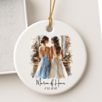 Image 2 of Bridesmaid Proposal Ornament: Personalized Ceramic Ornament, Bridesmaid Ask Gift