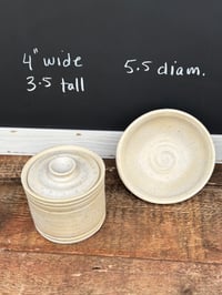 Image 1 of Lidded trinket dish set with matching bowl
