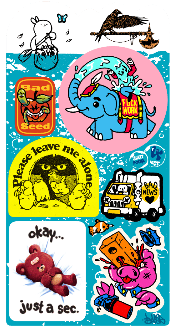 Image of STICKER SHEET 4 - WET
