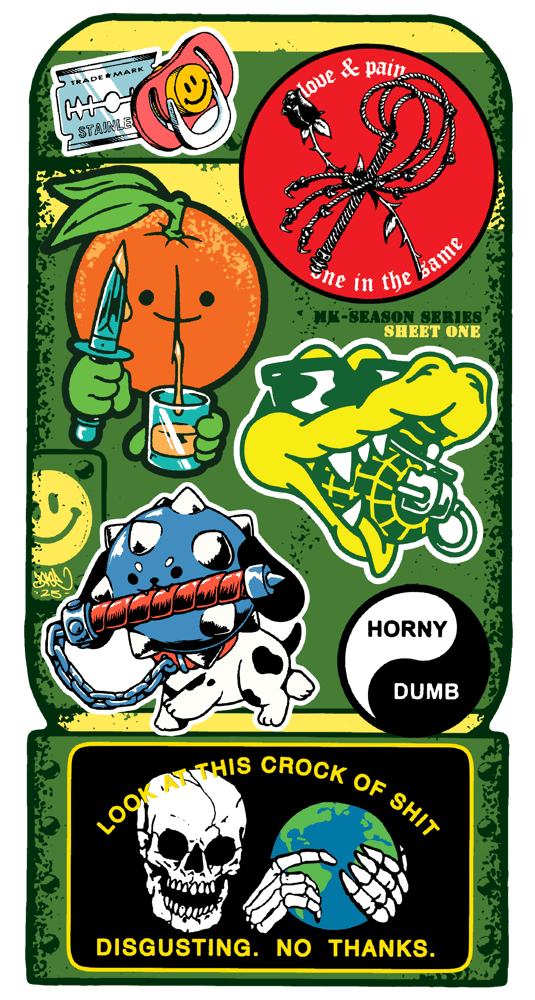 Image of THROWBACK STICKER SHEET 1