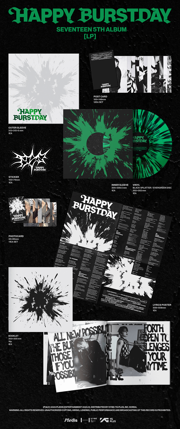 Image of [PRE-ORDER] Seventeen ‘HAPPY BURSTDAY’ LP