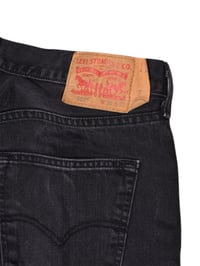 Image 3 of 1 of 1 Repurposed Script Levi’s Black Jeans