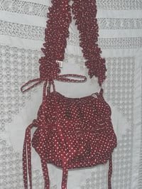 Image 2 of Burgundy Polka Dot Pudding Pouch 