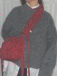 Image 4 of Burgundy Polka Dot Pudding Pouch 