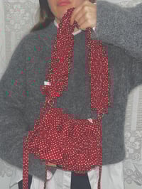 Image 5 of Burgundy Polka Dot Pudding Pouch 