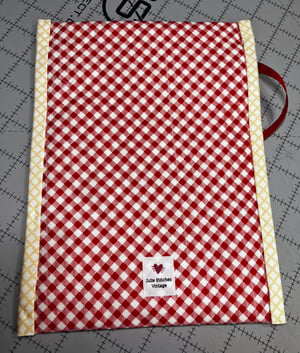 Image of Vintage Red Floral Tablecloth Zippered Bag D