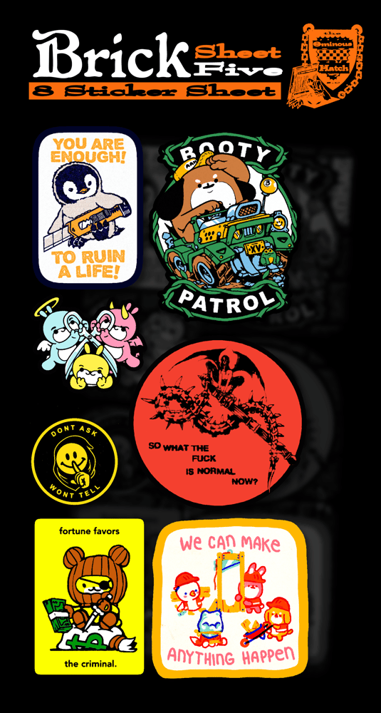 Image of  STICKER SHEET 5 - BRICK