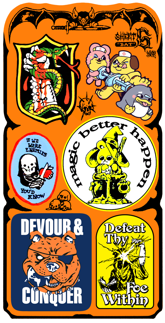 Image of STICKER SHEET 6 - BAT