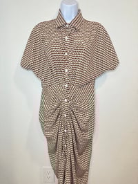Image 1 of Full Printed Shirt Dress Size Medium