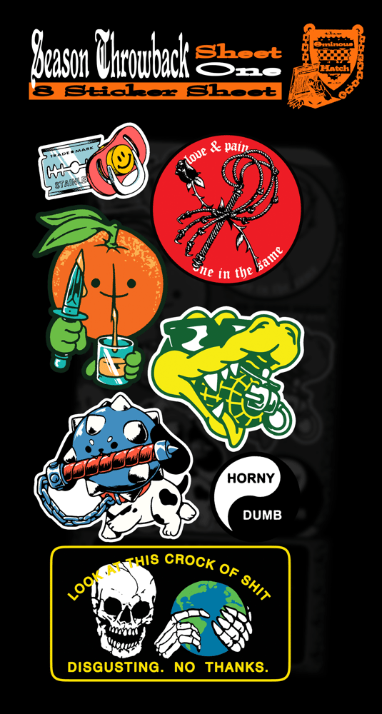 Image of THROWBACK STICKER SHEET 1