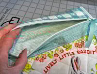 Image 3 of Vintage Lively Little Rabbit Hanky Zippered Bag