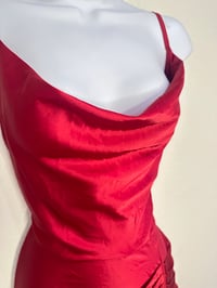 Image 2 of Satin Red Dress Size Large