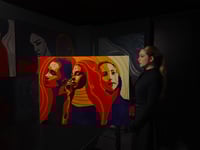 Image 3 of Write Your Story IV – Becoming in Fire and Shadow (Original Series – Hand Painted 1/3)