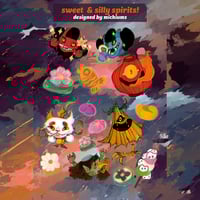 silly and sweet spirits! sticker sheet