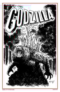 Godzilla -1.0 B/W 11x17 Print