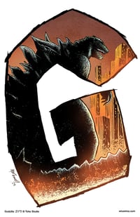 Godzilla G 11x17 Print