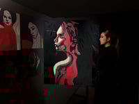 Image 3 of Rosa I – She Burns Without Sound (Original Series – Hand Painted 1/3)