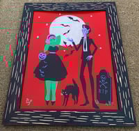 Image 1 of Graveyard Ghoulfriend- Original Painting 