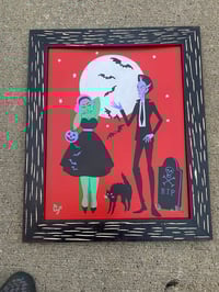 Image 3 of Graveyard Ghoulfriend- Original Painting 