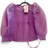 Image 2 of CHOOSY- Sheer Puffy Sleeve - Lavender
