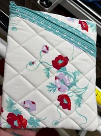 Image 1 of Vintage Turquoise & Purple Tablecloth "Hemingway" Bag 2