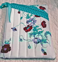 Image 1 of Vintage Turquoise & Purple Tablecloth "Hemingway" Bag 1