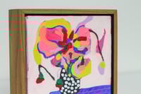 Image 4 of Flower Arrangement 1- 5x5" framed acrylic painting on canvas