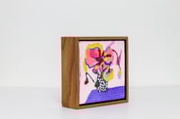 Image 2 of Flower Arrangement 1- 5x5" framed acrylic painting on canvas