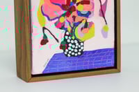 Image 5 of Flower Arrangement 1- 5x5" framed acrylic painting on canvas