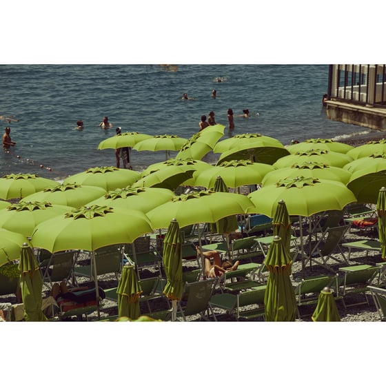 Image of Camogli Umbrellas 02 (Ombrelloni di Camogli 02) — Italian Riviera Beach Fine Art Print
