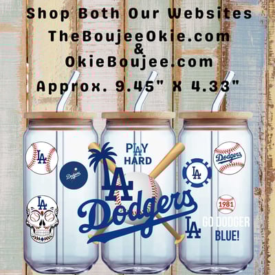 Image of LA Dodgers Baseball Uv Dtf Wrap  614.2