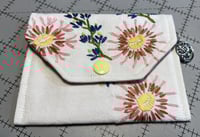Image 1 of Pink Flower Embroidered Little Wallet 