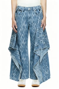 Image 1 of DRAPED denim pants