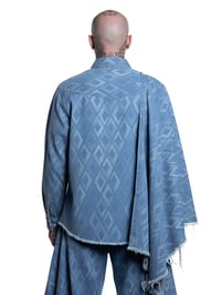 Image 2 of DRAPED denim shirt