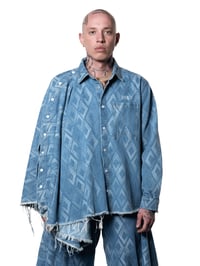 Image 1 of DRAPED denim shirt
