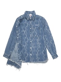 Image 3 of DRAPED denim shirt