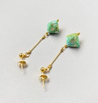 Image 3 of Origami T-drop Earrings