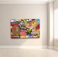Image 2 of Make Art Not War — medium wall art on original canvas 36 x 24