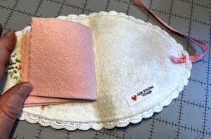 Image of Pink & Purple Embroidered Needle Book
