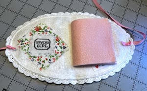 Image of Pink & Purple Embroidered Needle Book