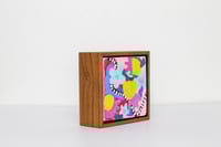 Image 2 of "Abstract Flower Garden" 1- 4x4" framed acrylic painting on canvas