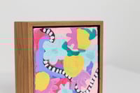 Image 3 of "Abstract Flower Garden" 1- 4x4" framed acrylic painting on canvas
