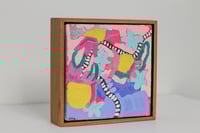 Image 3 of "Abstract Flower Garden" 5- 6x6" framed acrylic painting on canvas