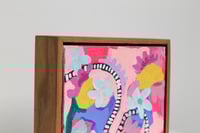 Image 2 of "Abstract Flower Garden" 6- 6x6" framed acrylic painting on canvas