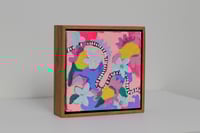 Image 3 of "Abstract Flower Garden" 6- 6x6" framed acrylic painting on canvas
