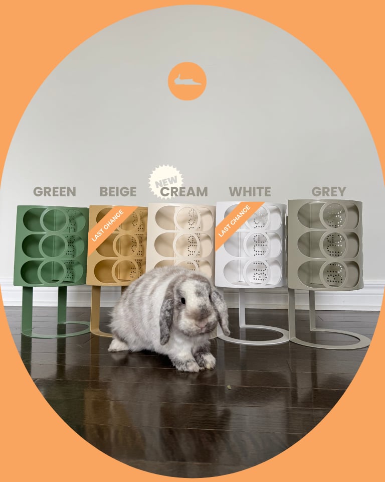 Image of Mrs. CleanHay Ⓓ - High Quality Metal Double Hay Feeder for Rabbits