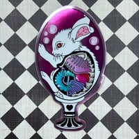 Anatomy In Wonderland Bunny Specimen Mirrored Sticker