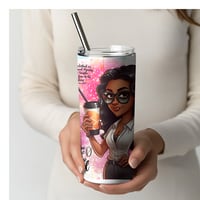 Image 1 of  " Girl with coffee with bible scriptures" 20 oz Tumbler
