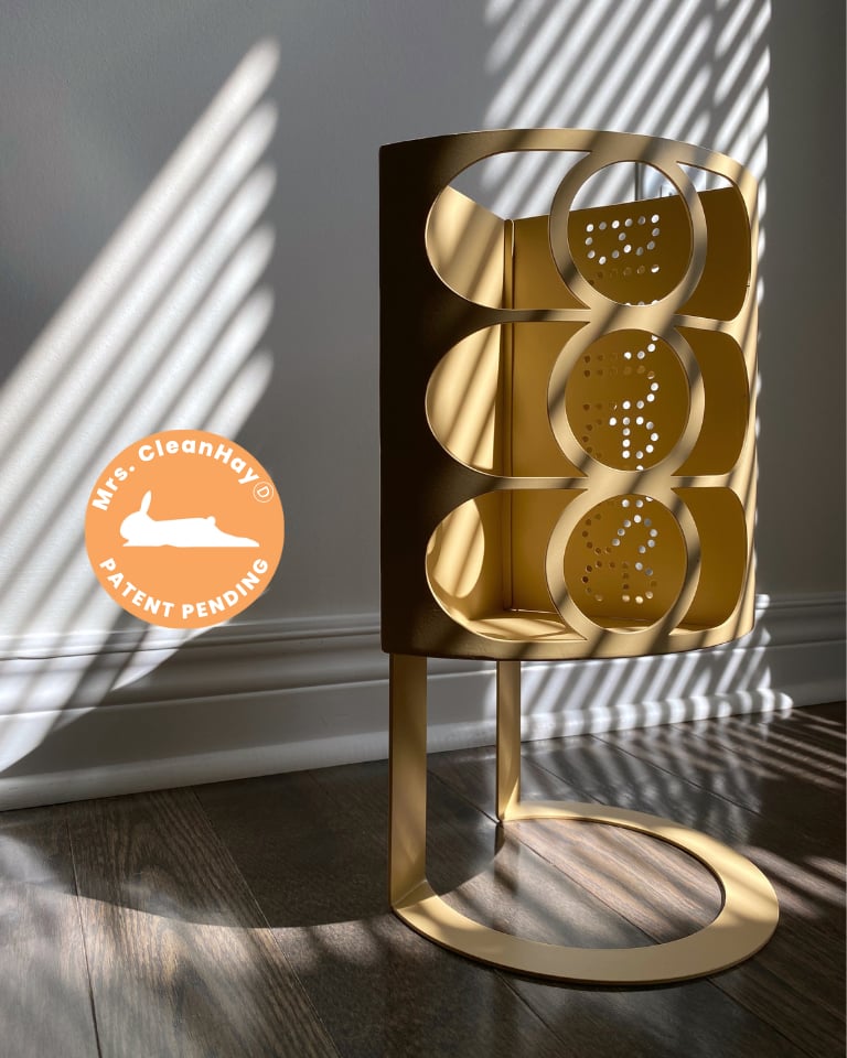 Image of Mrs. CleanHay Ⓓ - High Quality Metal Double Hay Feeder for Rabbits